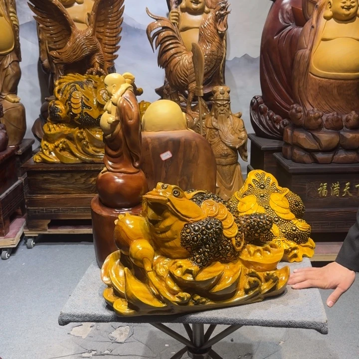 香樟木香樟木金蟾摆件一个