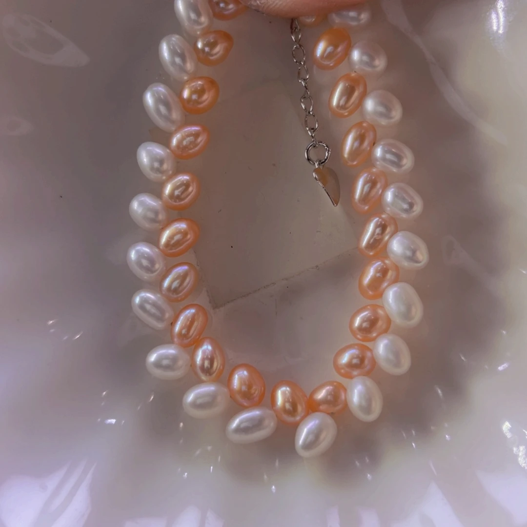 淡水珍珠手绳合金