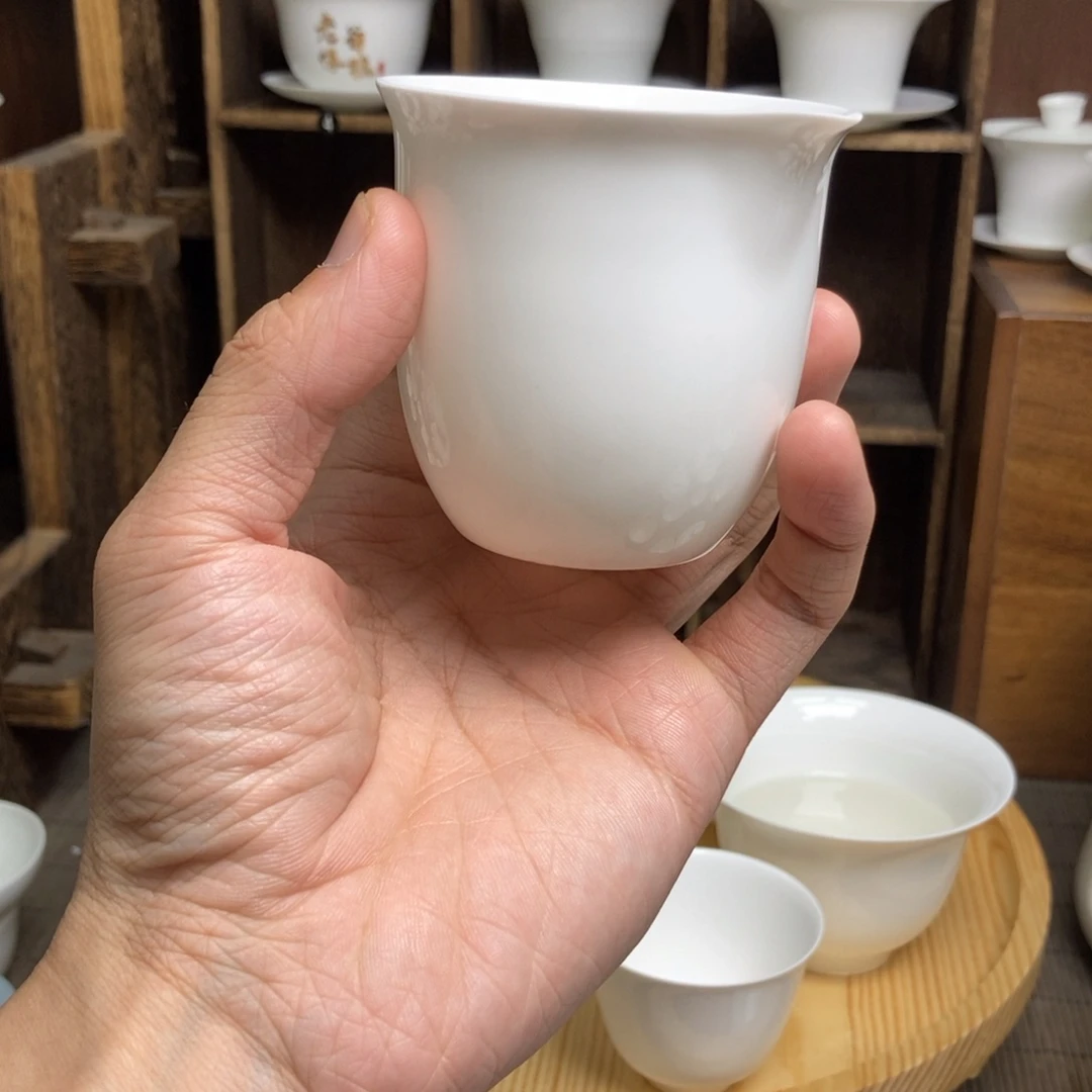 骨瓷公道杯，布袋，4杯