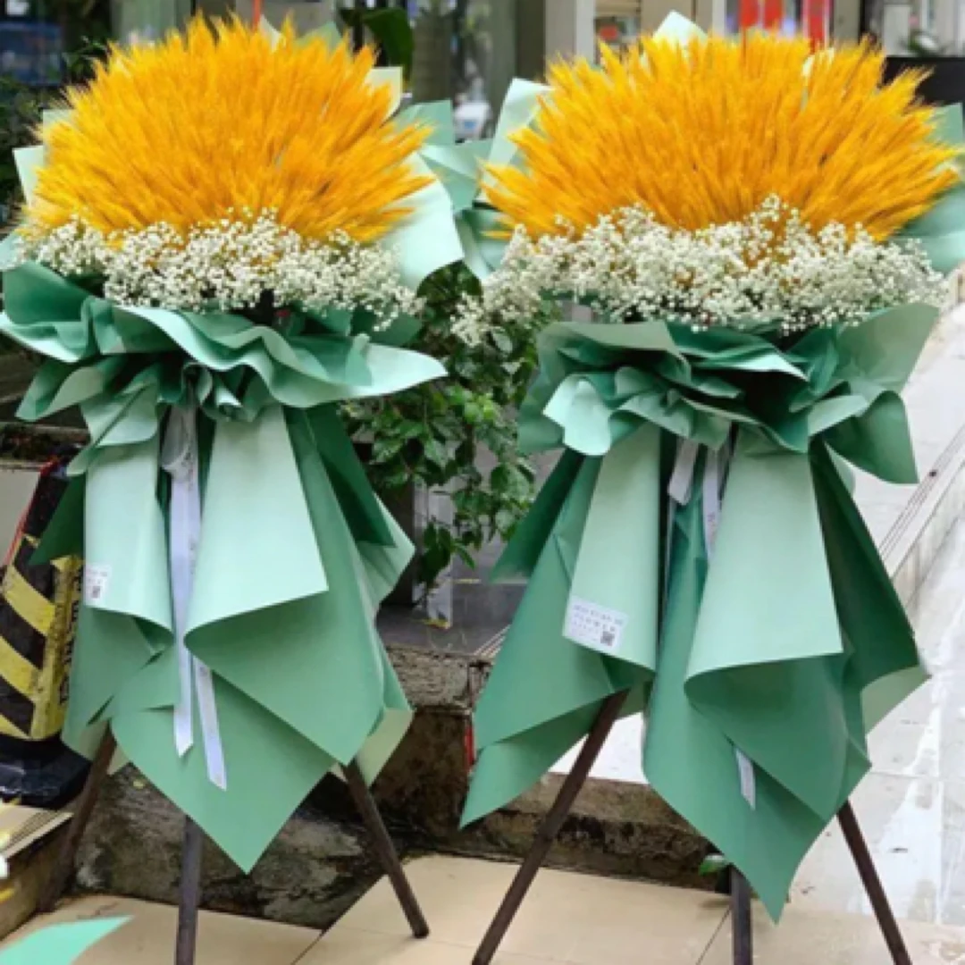 零起航小时达同城配送鲜花店大麦花篮如图一对的价格