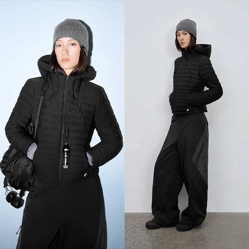 半圆20D柔棉“排骨羽绒服”女装[运动]2025冬季收腰羽绒服D5821984