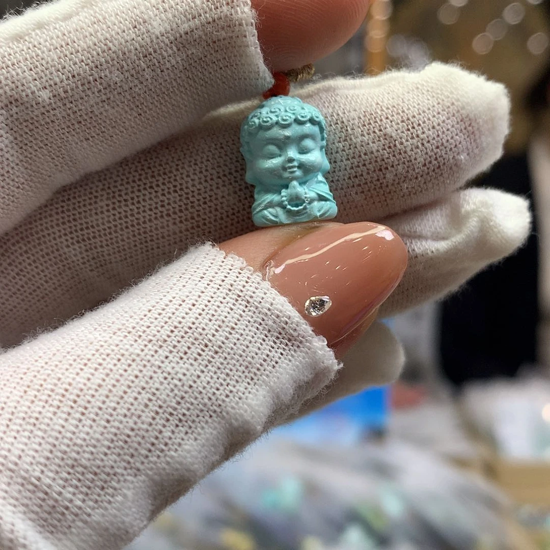 绿松石未镶嵌挂件