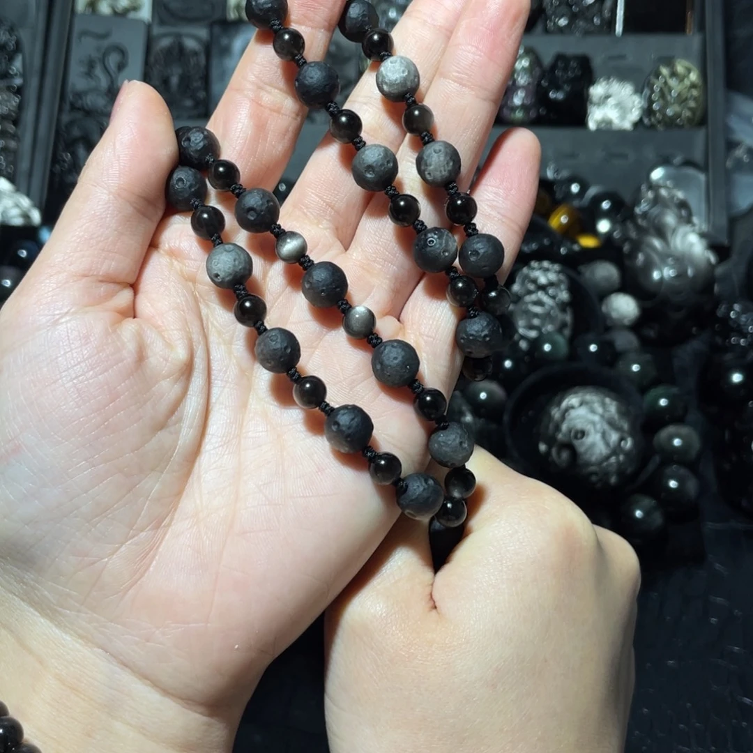 我***谁黑曜岩未镶嵌珠宝奇石