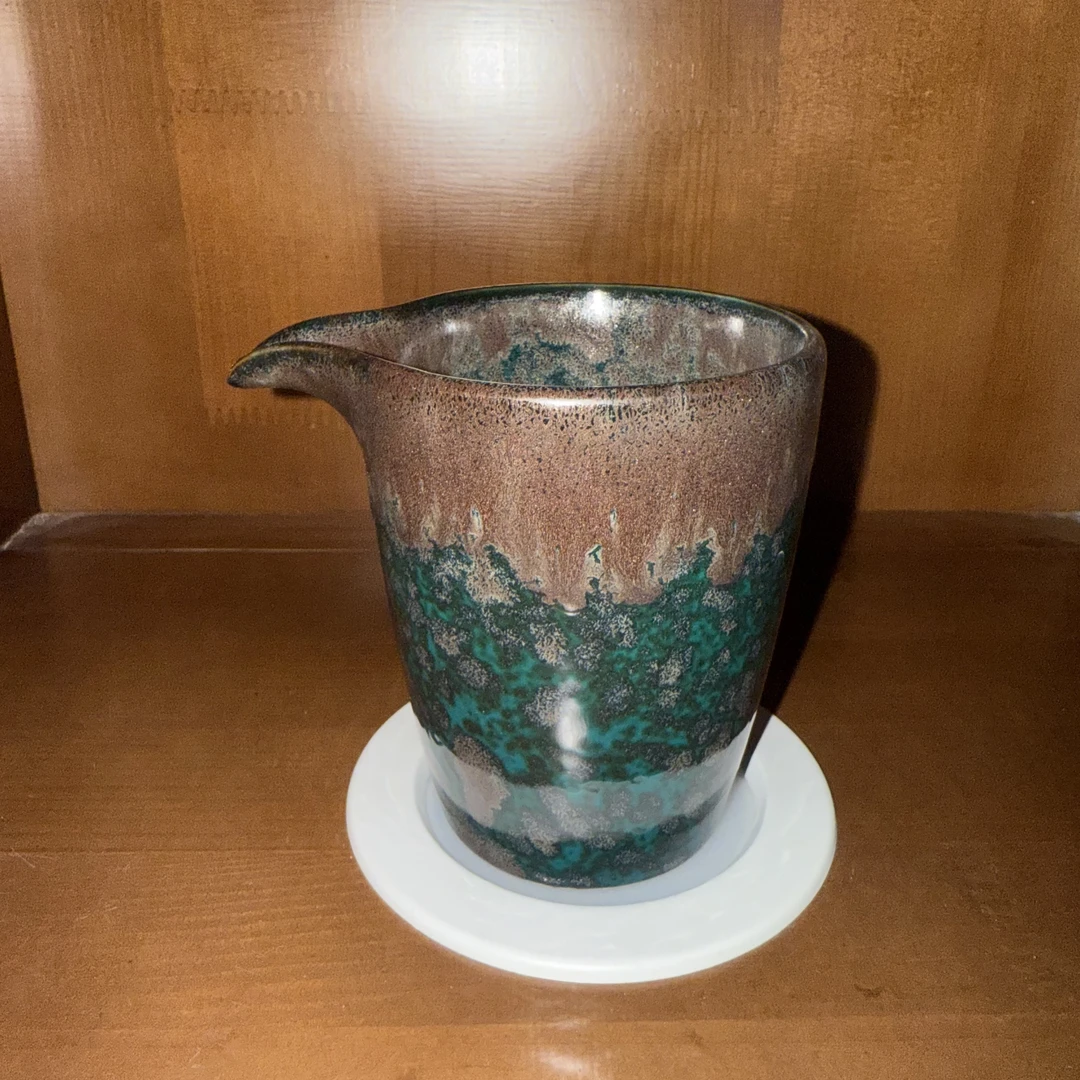 当代 大款复古窑变釉光面公道杯