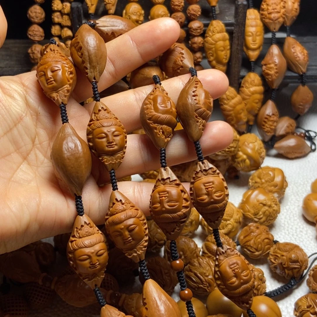 【闪购商品】橄榄核手串/手链浮**生包衣观音脖挂