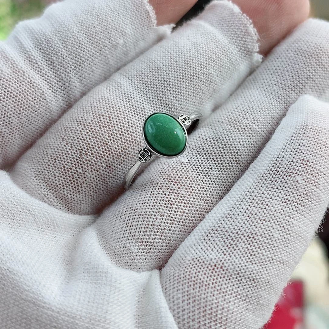 绿松石珠宝半成品银S925镶嵌