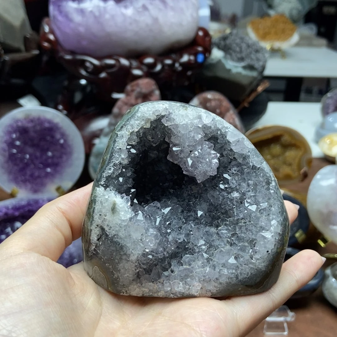 紫晶摆件未镶嵌水晶