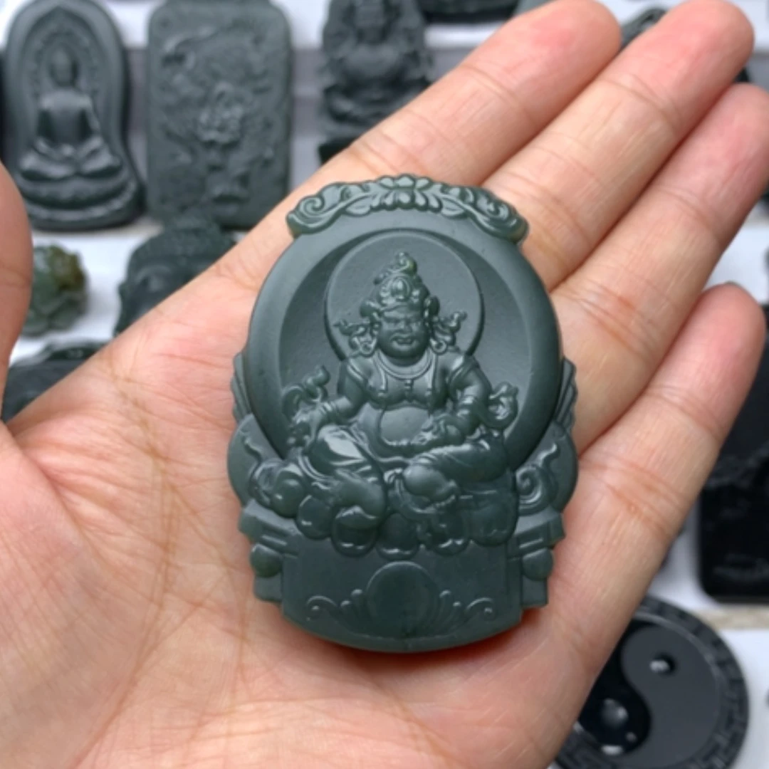【闪购商品】颈饰未镶嵌和田玉双面雕刻