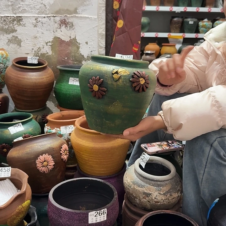 金绿坛子696高度20口径14