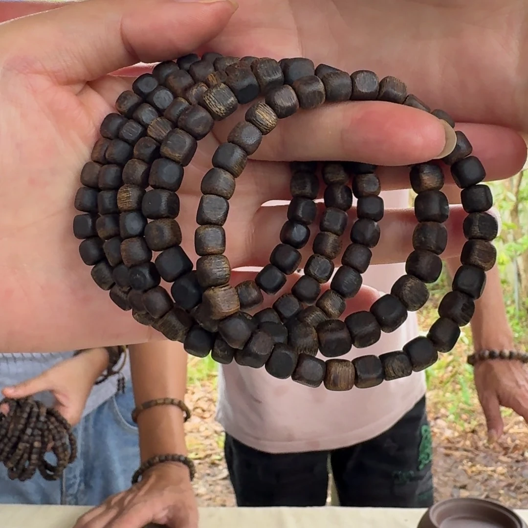 手串沉香绿奇楠沉香沉水单圈约0.6-6多样性发一条
