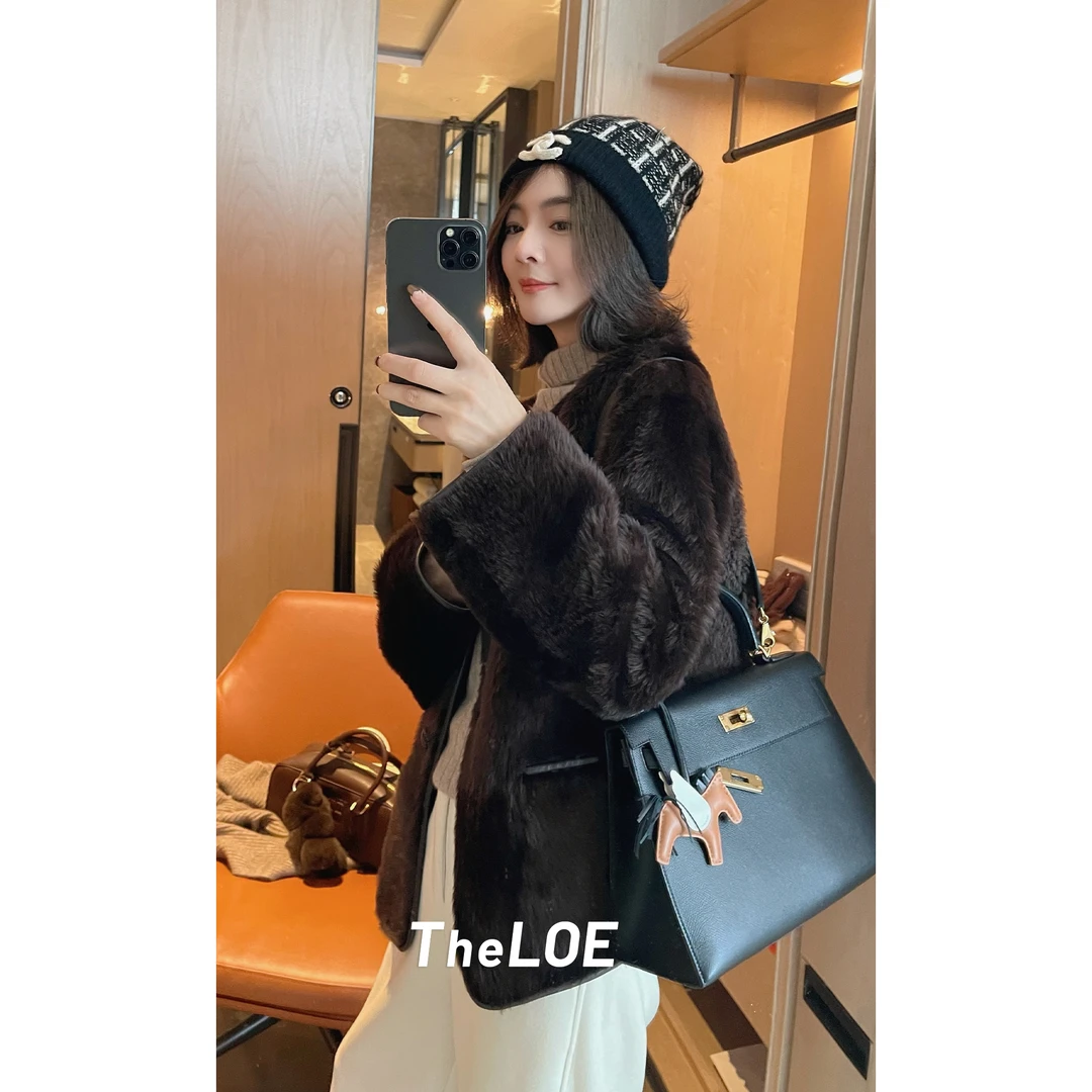 TheLOE/【土耳其小中羊皮毛一体】910g高级时尚感外套#LE-2583