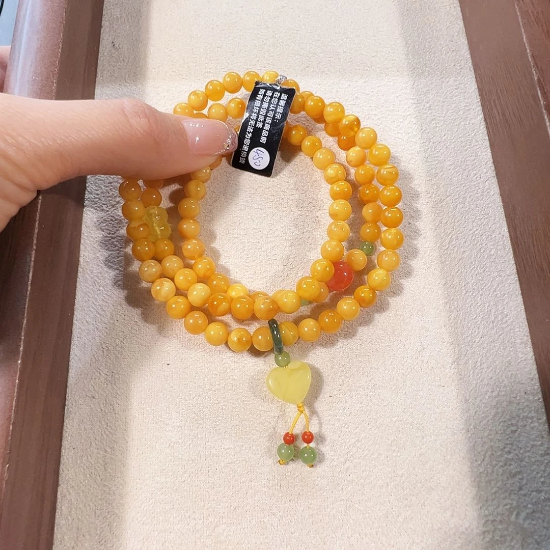 蜜蜡未镶嵌手链蜜蜡6.1mm