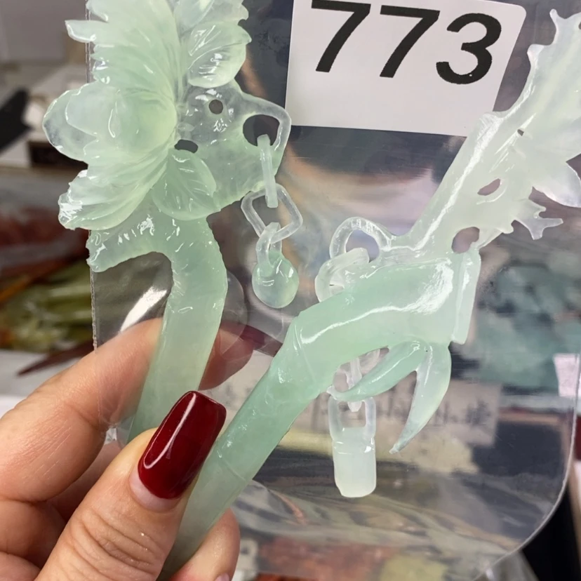 【闪购商品】岫玉发饰未镶嵌?*忆