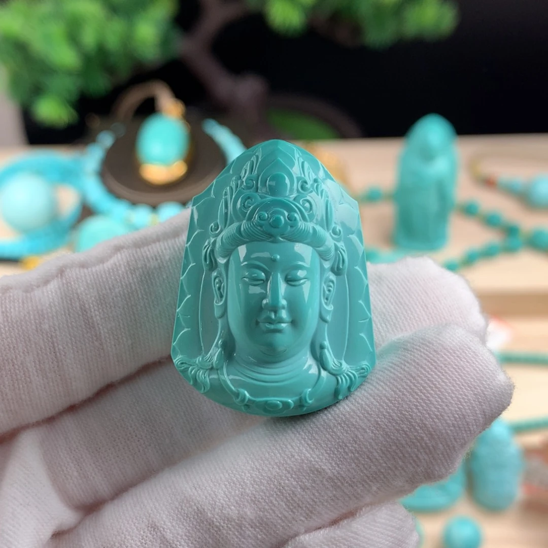 绿松石观音牌未镶嵌