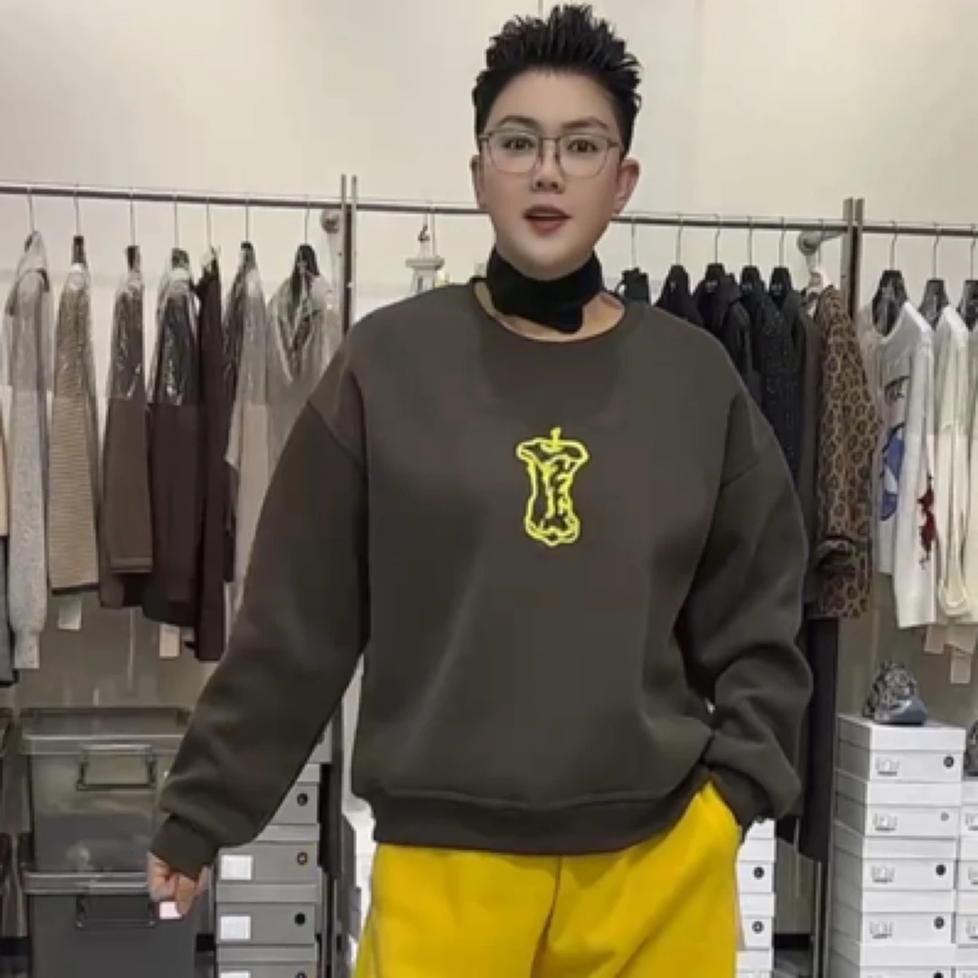 女士新款宽松加绒卫衣丹姐推荐