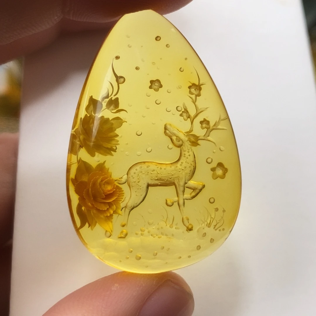 金珀未镶嵌吊坠(不含链)