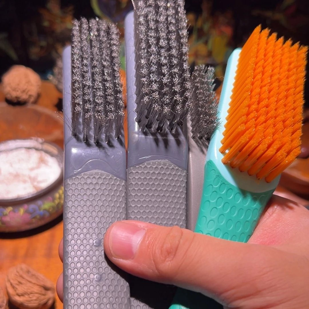 文玩核桃吊坠打底套装，3把钢丝刷，一把硬纳米，3扣缝转