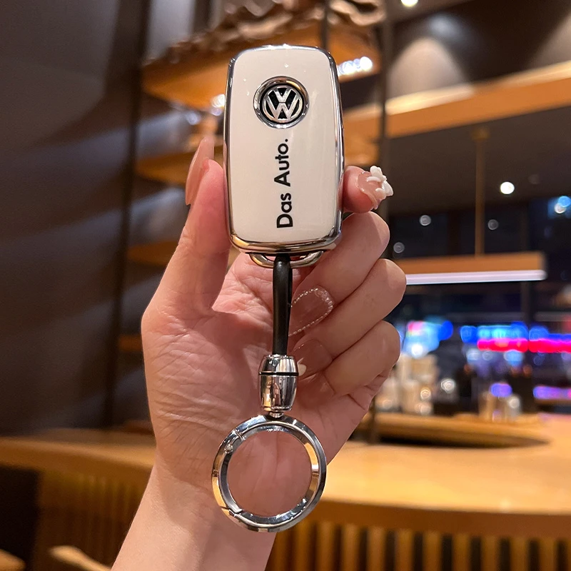 适用大众汽车钥匙套朗逸宝来途观l桑塔纳速腾凌渡捷达探歌壳包扣