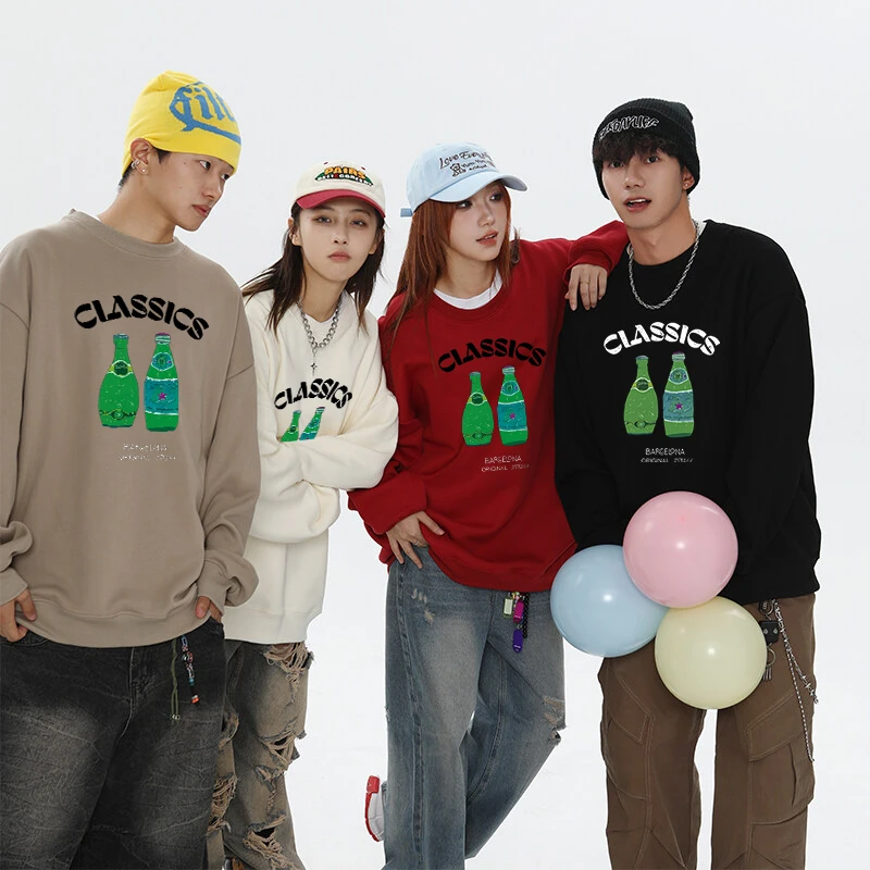 卫衣男圆领男士秋冬款长袖上衣潮牌宽松男生休闲百搭情侣装潮流