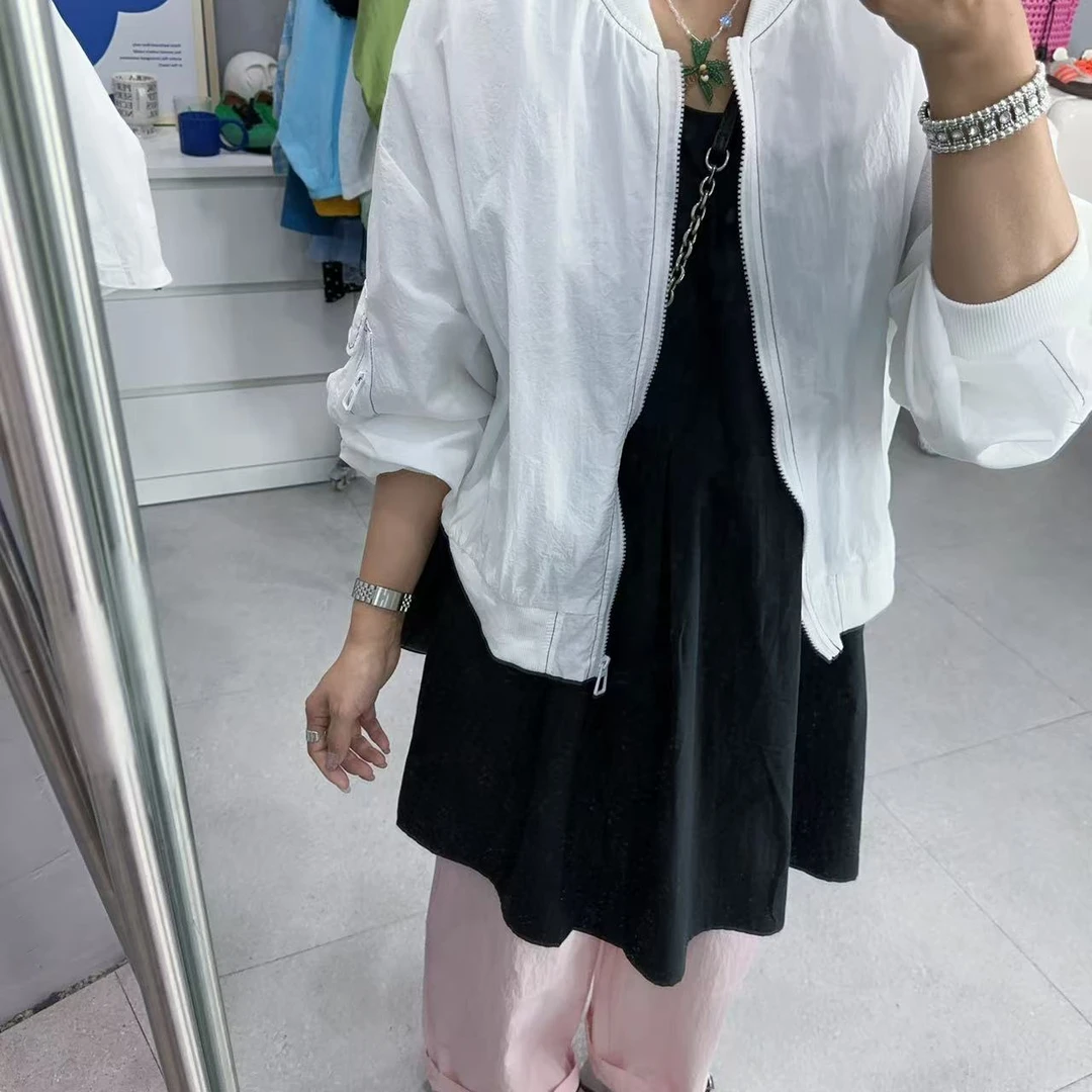 SISTERS【网眼内衬】夏日哑光白色棒球服T【62长-71胸围单】