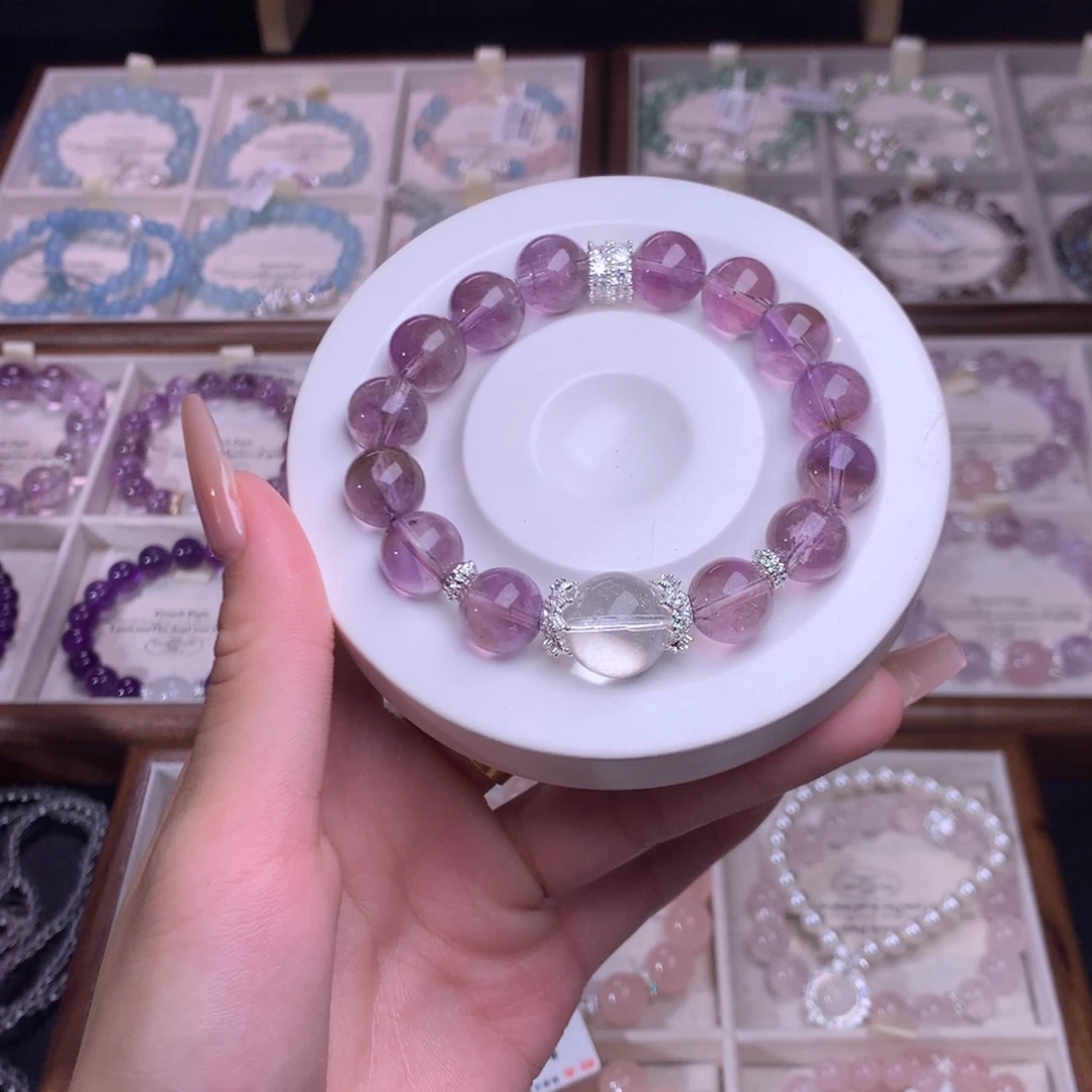 未镶嵌手链水晶紫水晶11m
