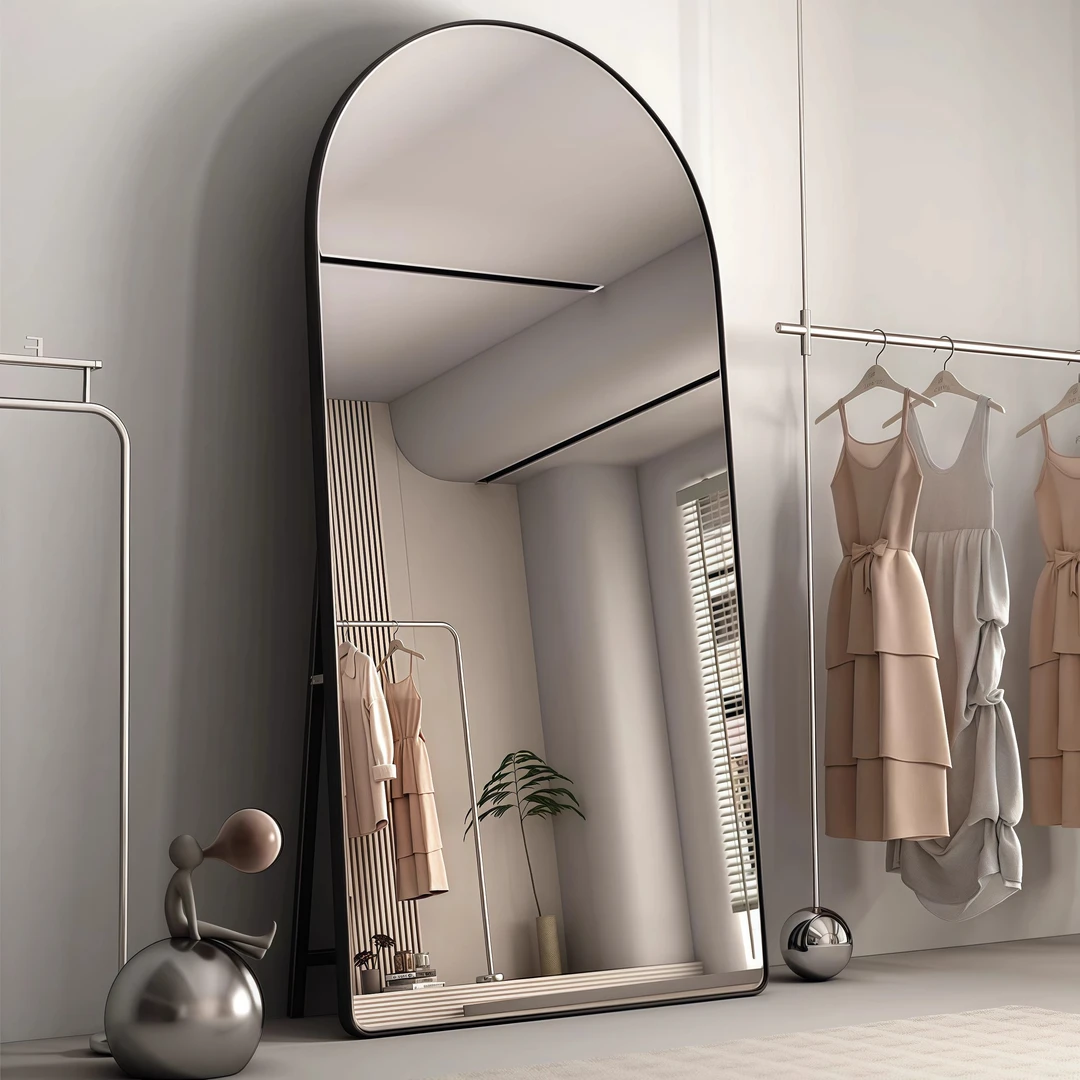 服装店试衣镜显瘦全身美颜超白穿衣镜子女装店专用拱形家用落地镜