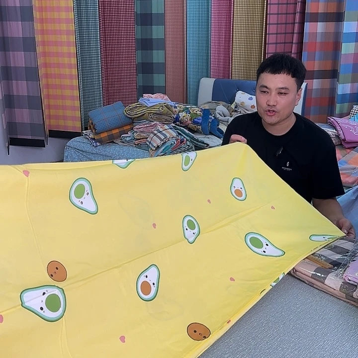 棉全棉斜纹黄牛油果床单1.5米床用