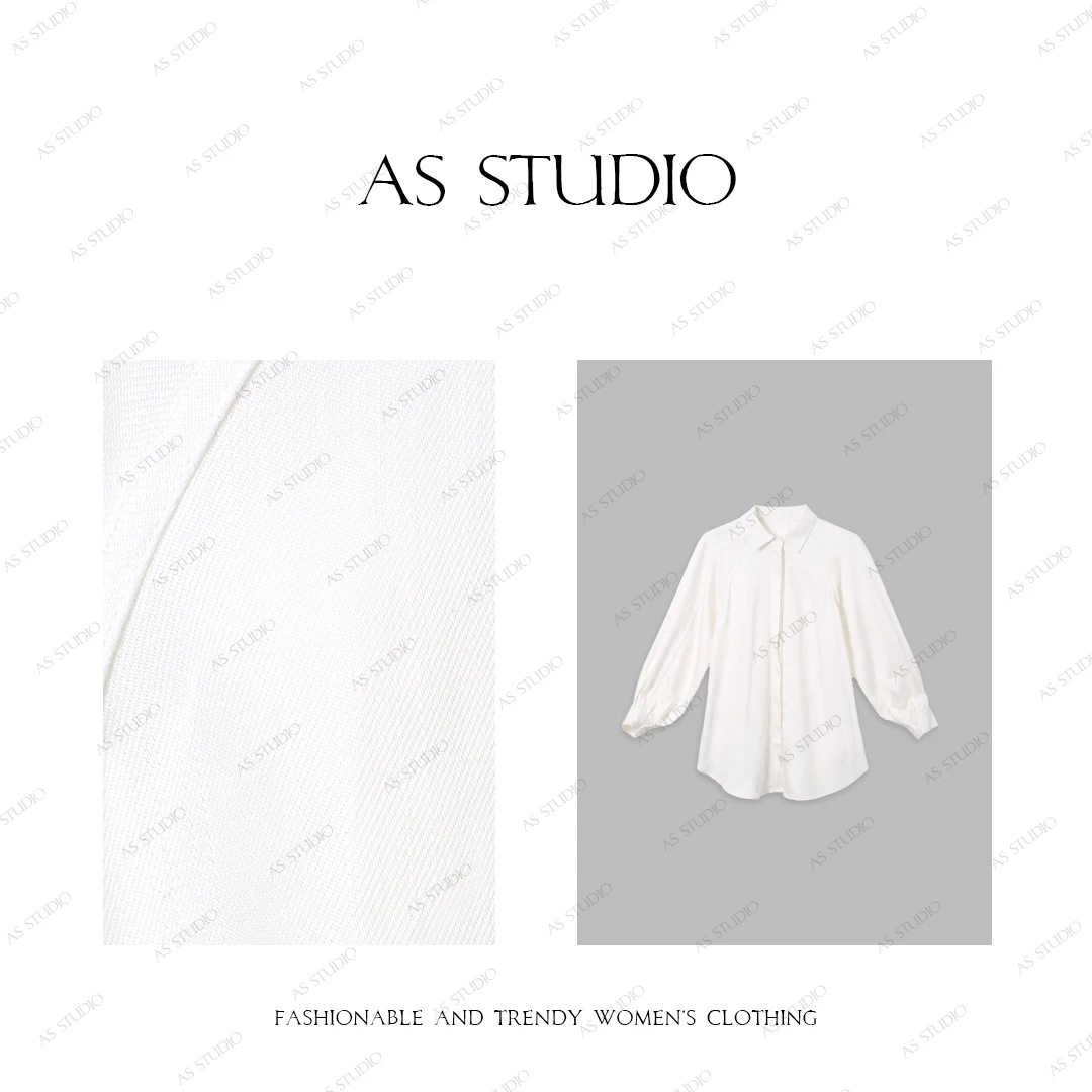 【AS凉笙】25新轻薄顺滑收腰气质防晒衬衫AS25CSY3559