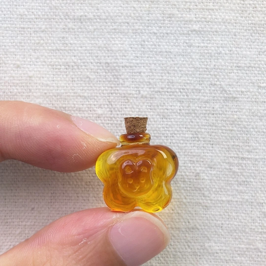 琥珀未镶嵌裸石兔子许愿瓶