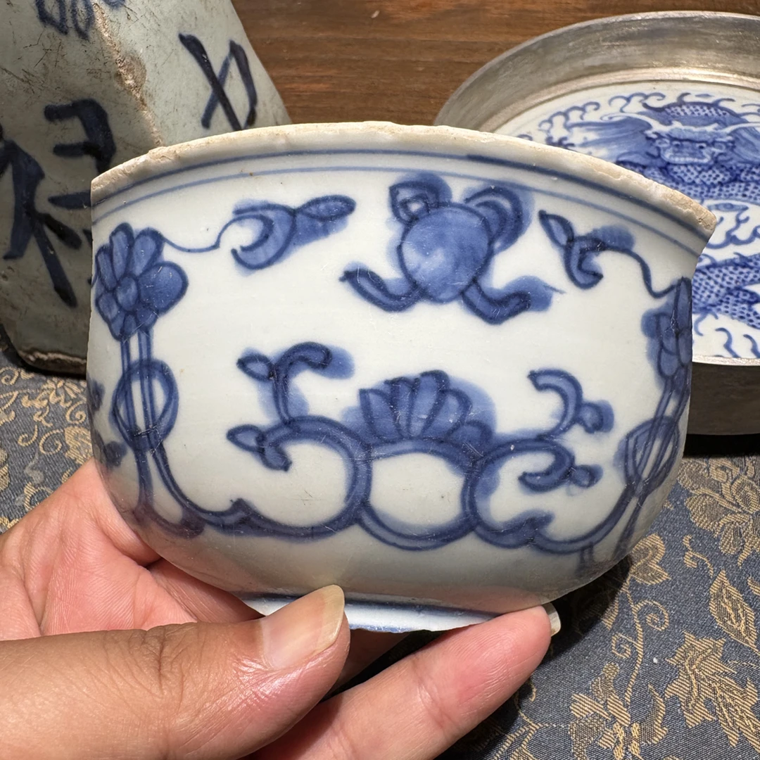 Q青花瓷片标本顺丰包邮全手工制作学习收藏