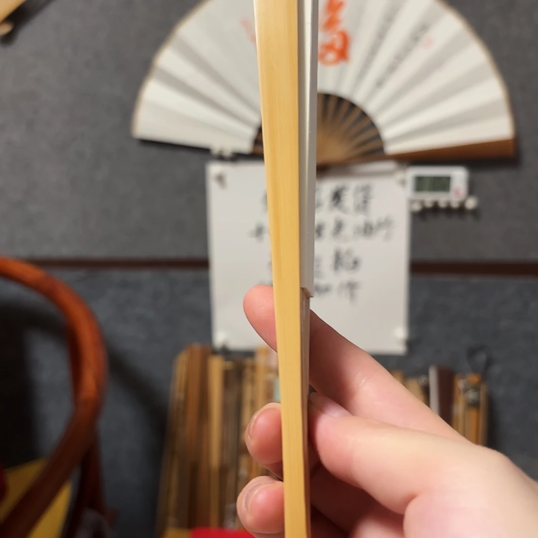 0****书法手写手绘作品8寸玉竹瘦金体自嘲背面兰花定制