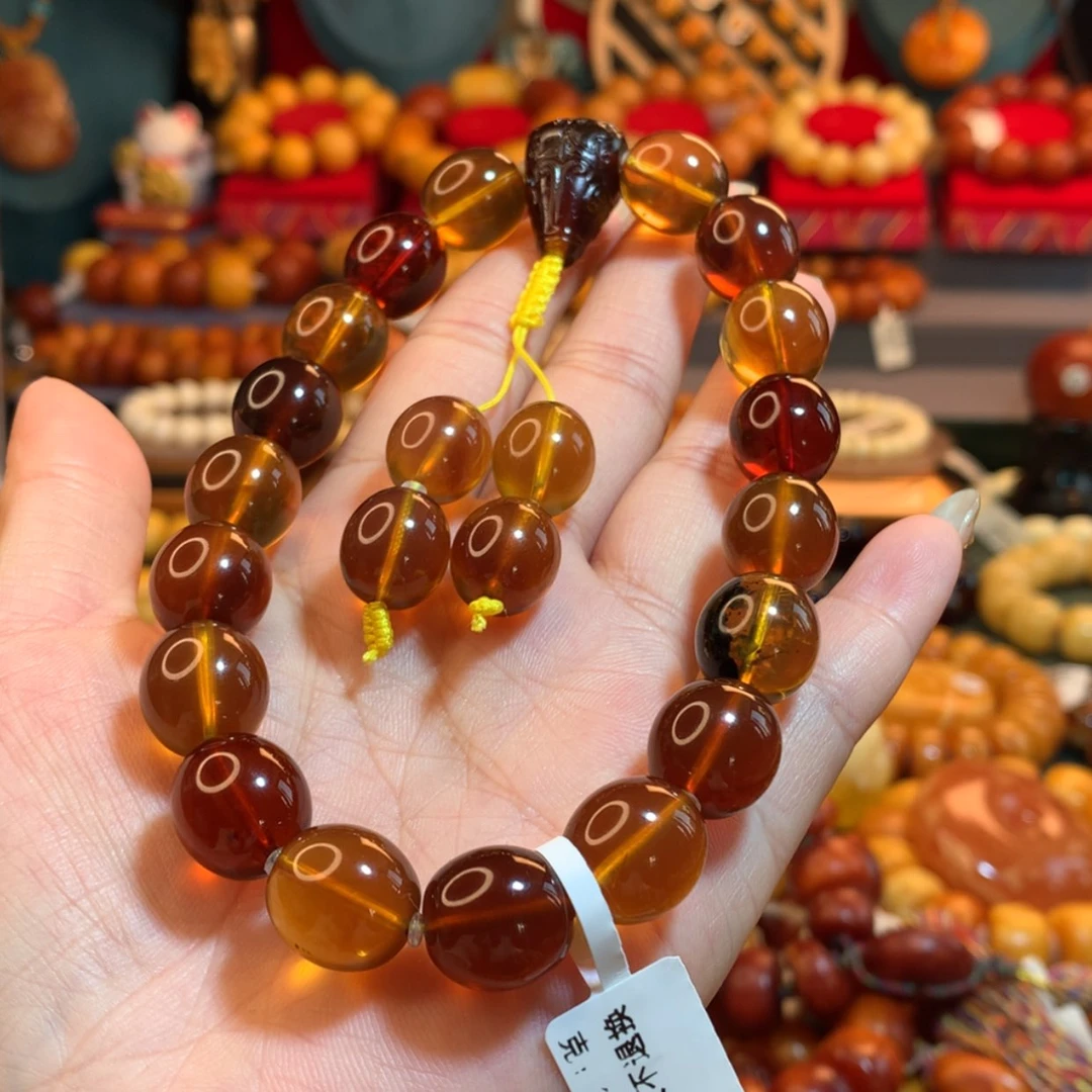 【闪购商品】琥珀手链未镶嵌一****粉琥珀手链