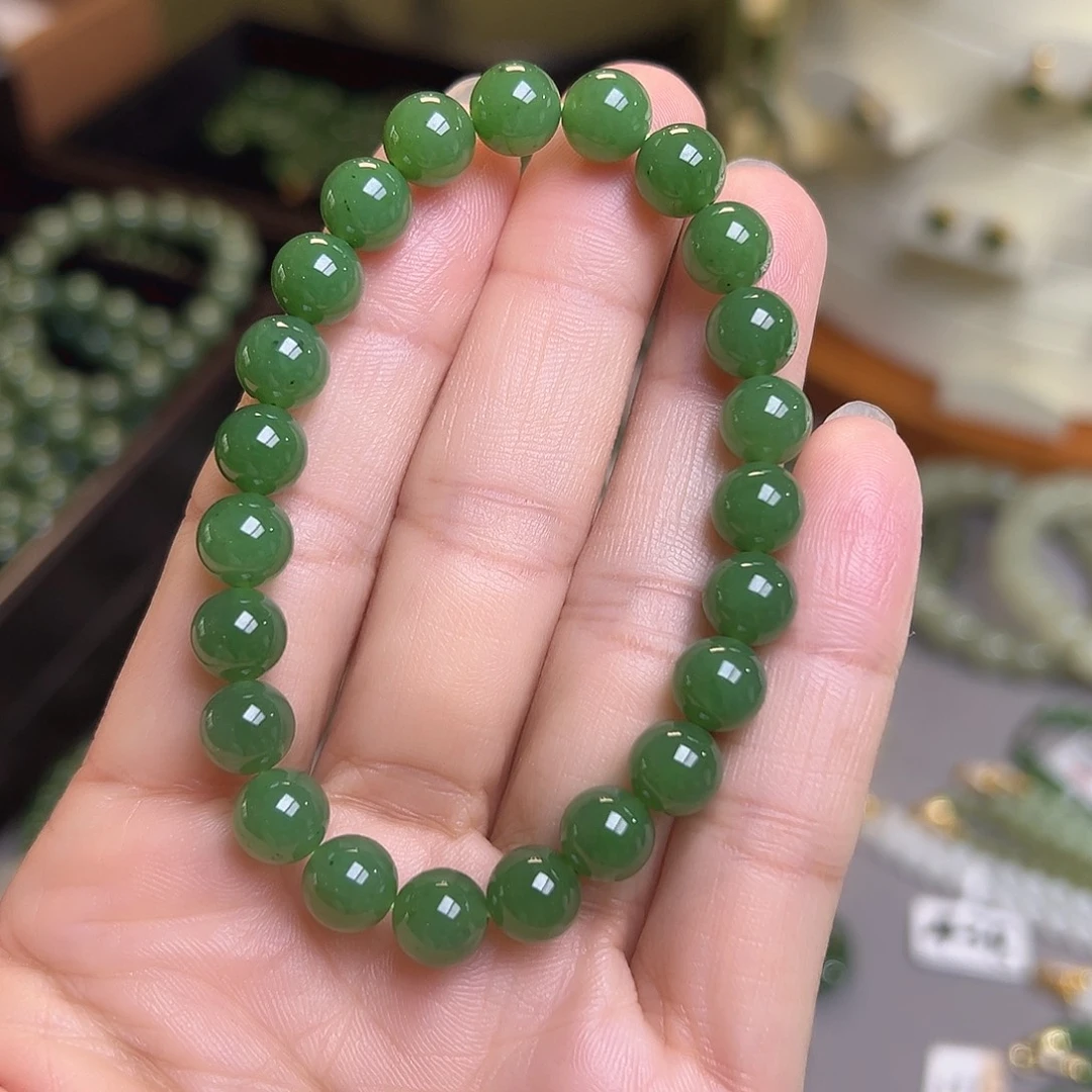 手链未镶嵌和田玉（碧玉）