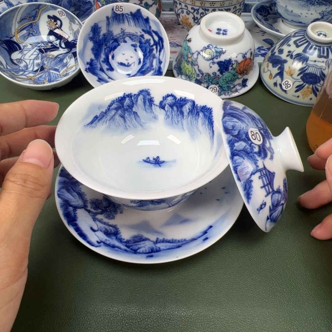 景德镇纯手工纯手绘茶具木木30