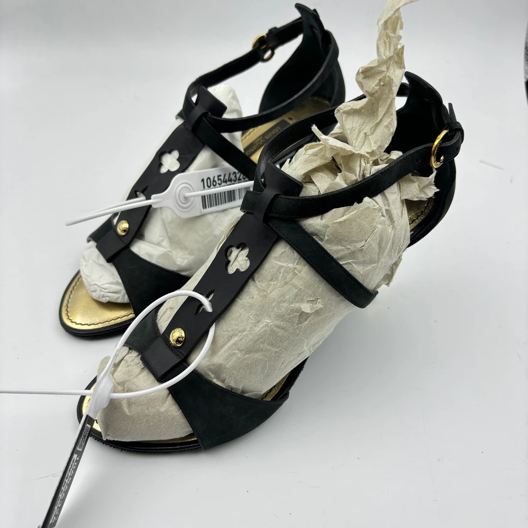 95新 LouisVuitton/路易威登 36码/LV路易威登高跟凉鞋/无盒/95新