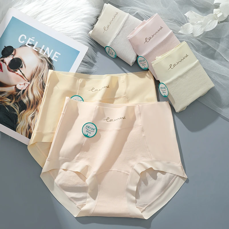 2025新款无痕内裤棉中腰纯棉7A抗菌加长裆亲肤透气高档女士三角裤