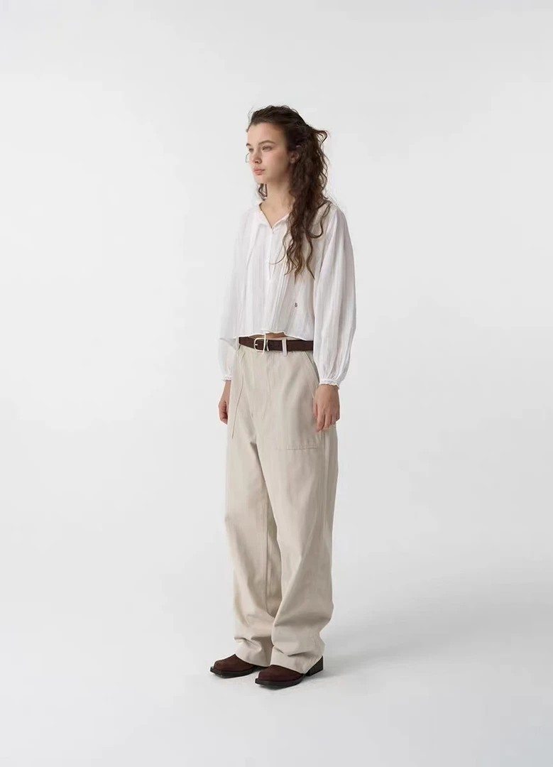 SS251003  The barnnet小个子短款100%棉衬衫