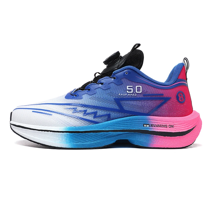 秋季特大码跑步鞋46加宽中考体育专用鞋45旋转扣透气网面减震鞋44