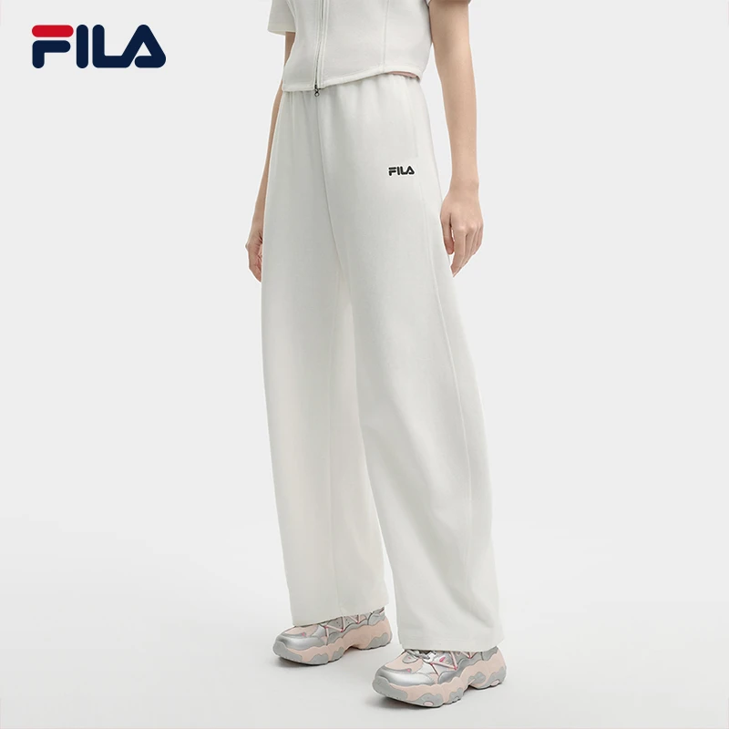 FILA/斐乐女【小狐狸联名】夏季新款宽松弯刀裤休闲长裤F11W529601F