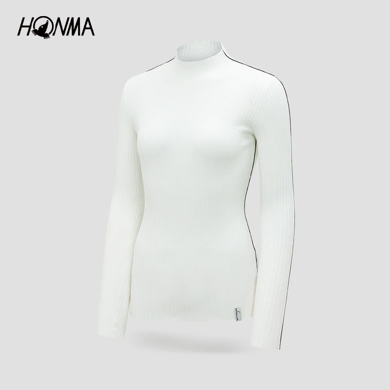 HONMA女士打底衫针织高领套头毛衫舒适抑菌弹力HWJD504H133