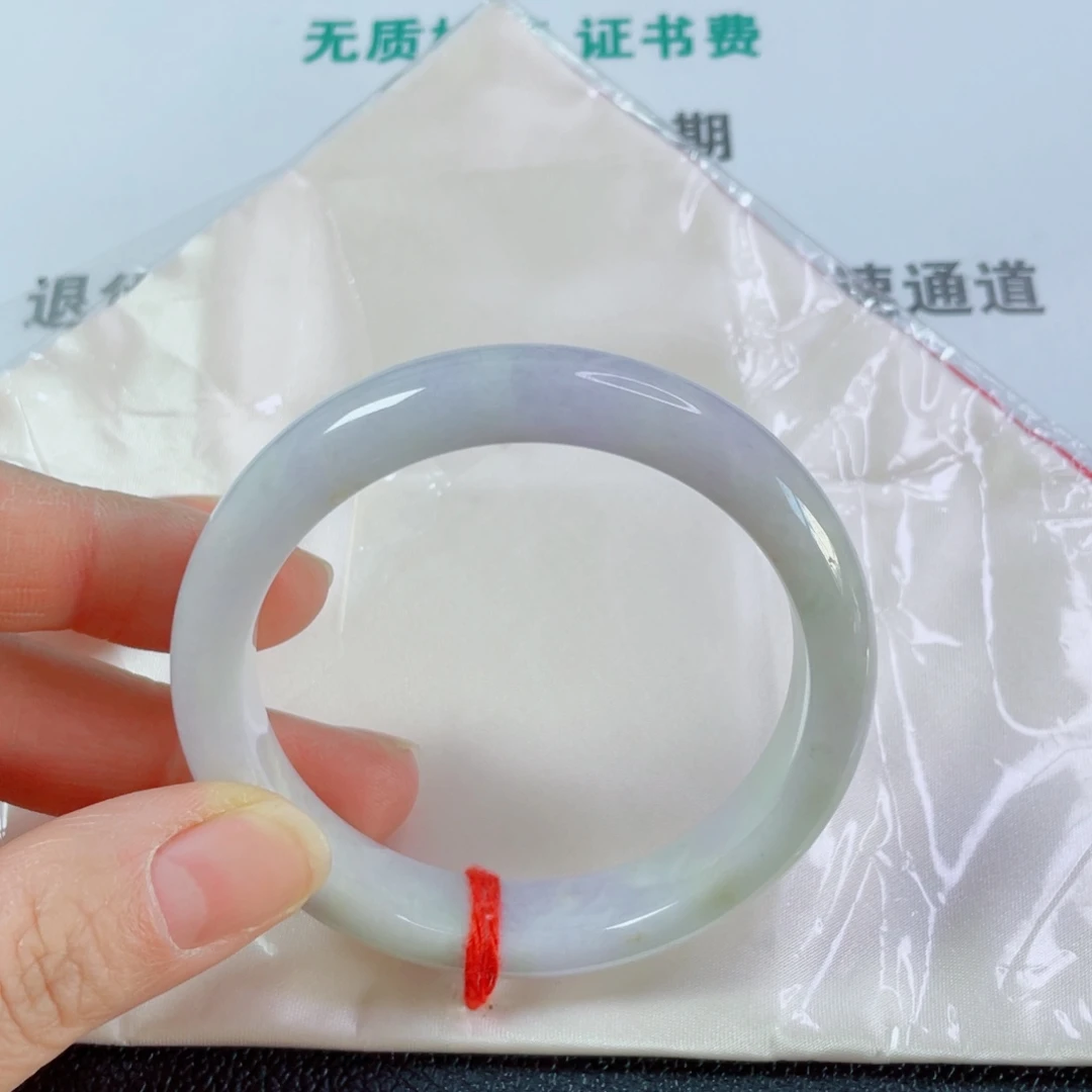 翡翠未镶嵌手镯圈口58宽12.6厚8.5