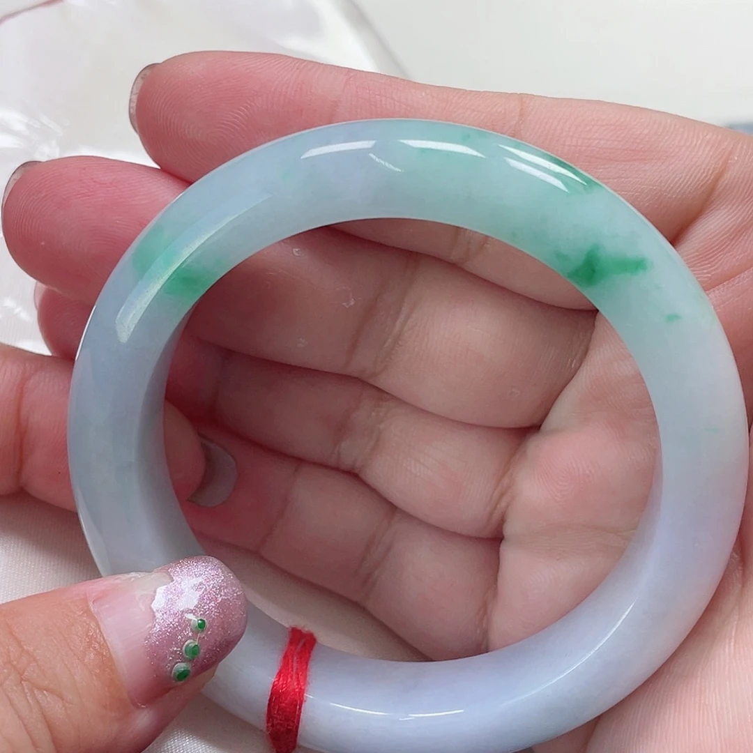 翡翠手镯（圆镯）未镶嵌缅甸翡翠手镯55圈