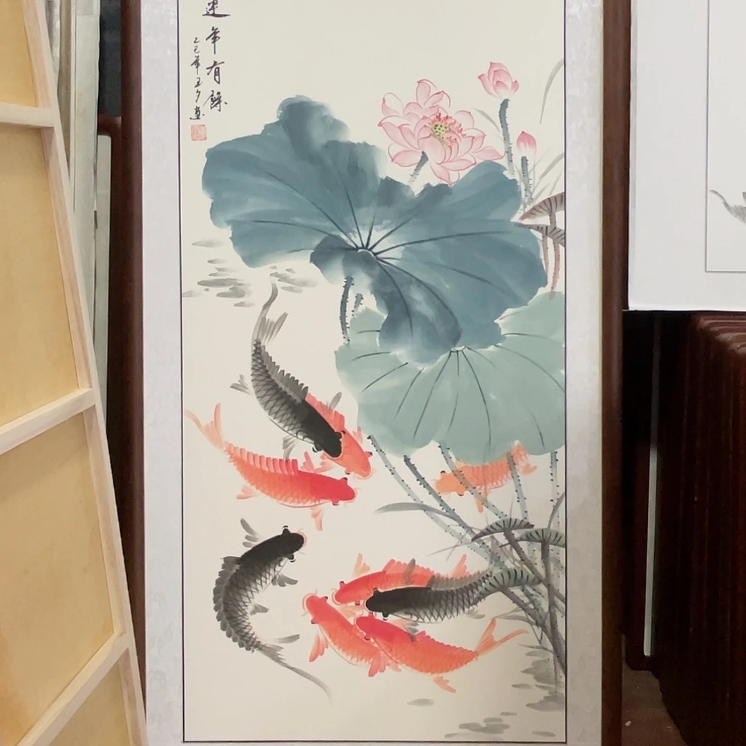 国画带框尺寸63*123厘米
