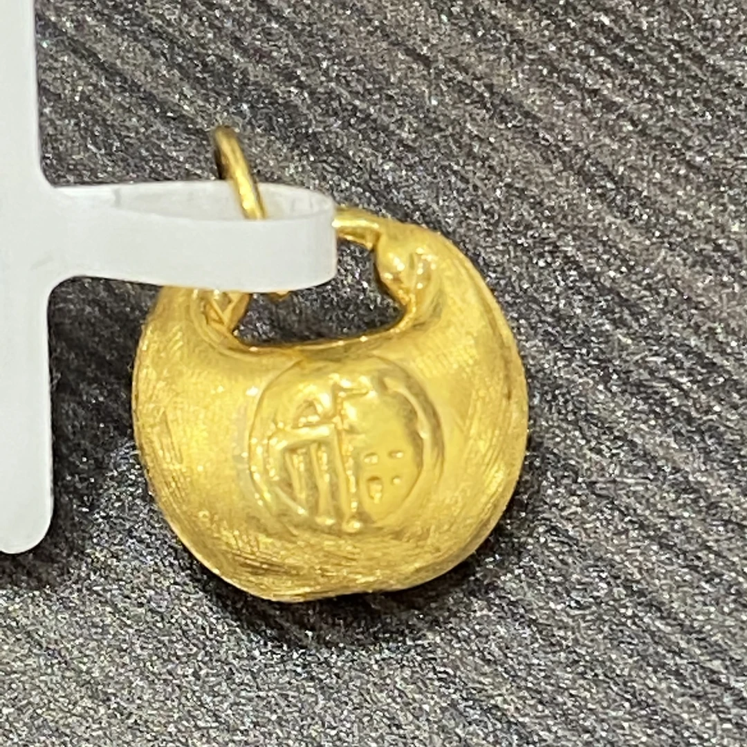 【莹莹专享】足金999 拉丝胖福 GP 0.38 纳金添喜