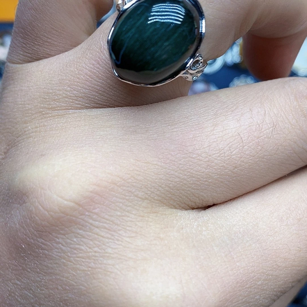 水晶戒指银S925镶嵌?*?天然水晶戒指