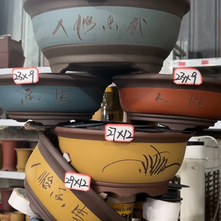 紫砂花盆100-6。