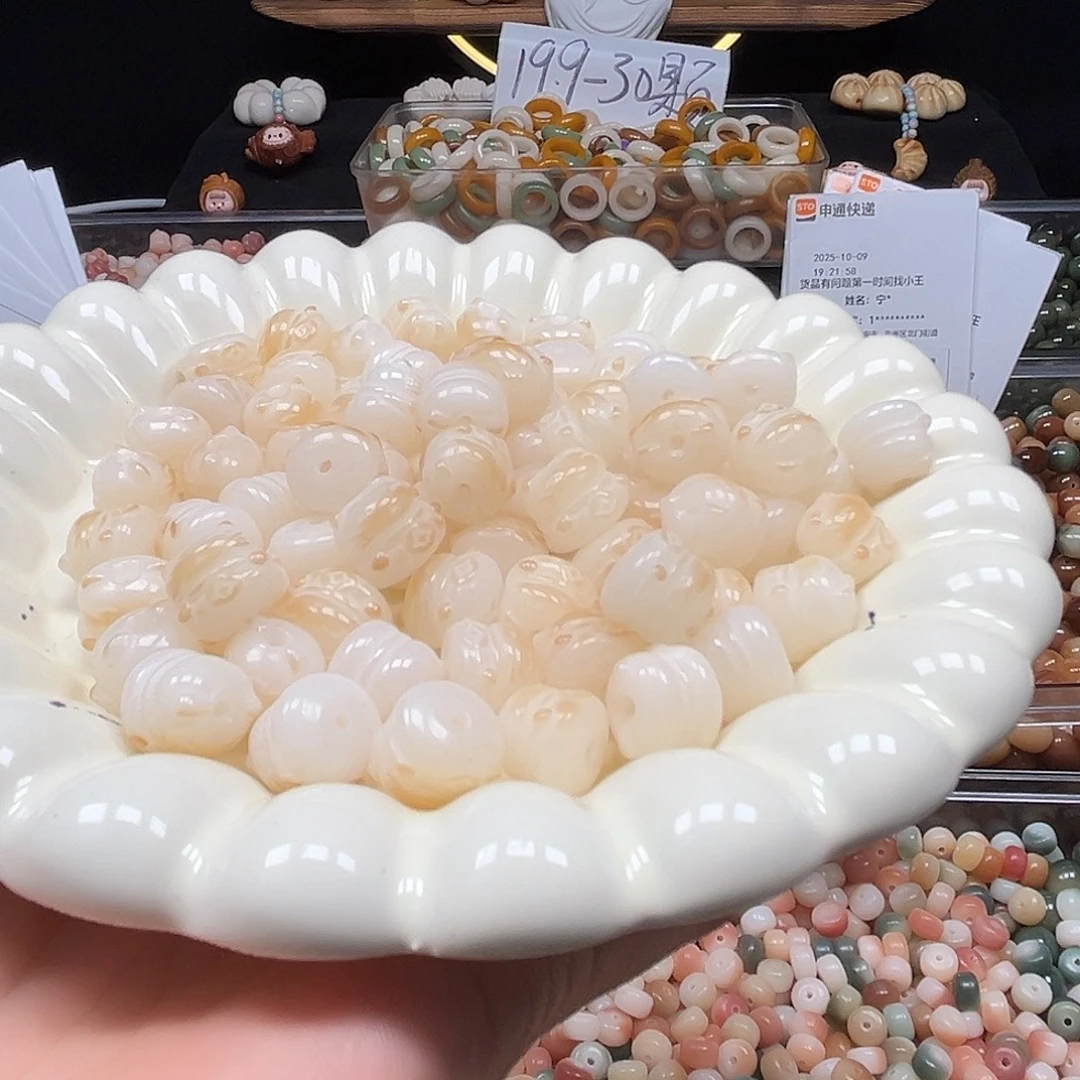 手串菩提根/象牙果卡12玉化招财猫30颗
