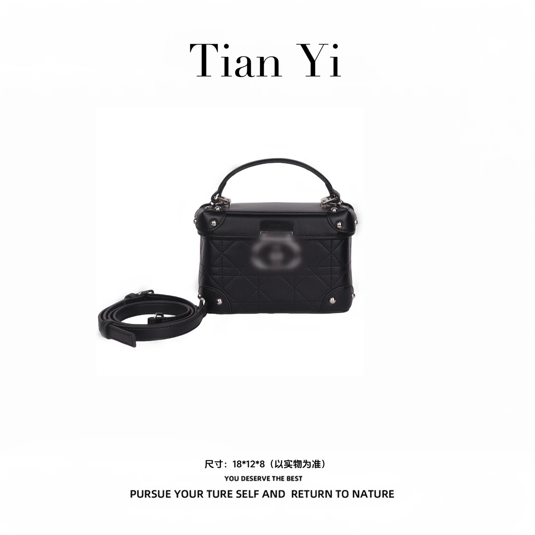 【Tian Yi渠道货】-2025新款轻奢单肩手提斜跨包  黑色 9184