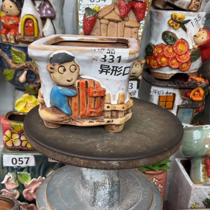 紫砂花盆粗陶材质多肉花盆