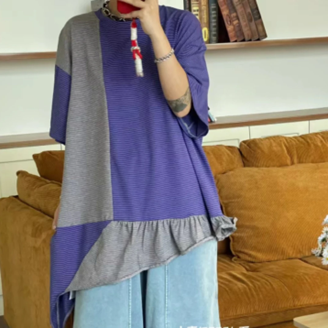 /大大/上喜家/5835#不规则拼接短袖T恤/❥❥❥❥❥❥❥❥❥❥❥❥❥❥❥❥❥❥❥❥❥❥❥❥